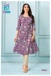 Daisy Vol 2 By Mcm Pure Cotton Printed A Line Flair Kurtis Exporters In India